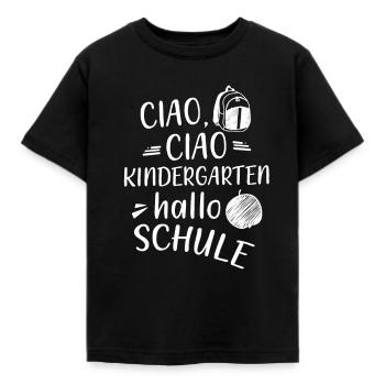 Ciao Kindergarten Einschulung Schule Kind Geschenk - Kinder T-Shirt - Schwarz - Vorne - AI Model Kid Female (0cm)