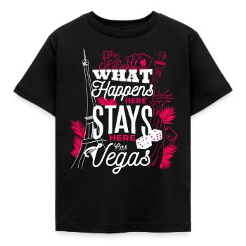 Las Vegas - Kinder T-Shirt - Schwarz - Vorne - AI Model Kid Female (0cm)