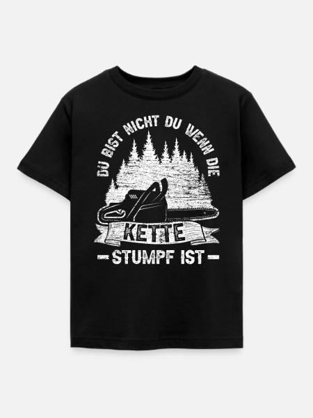 Waldarbeiter Forst - Kinder T-Shirt - Schwarz