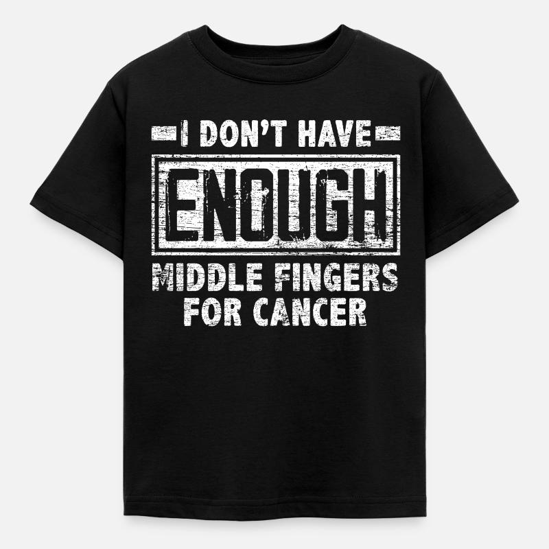 Chemo middle finger - Kids' T-Shirt - black
