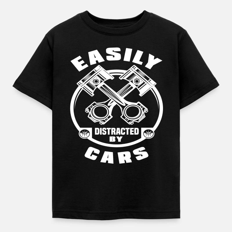 Voitures de mécanique automobile - T-shirt Enfant - noir
