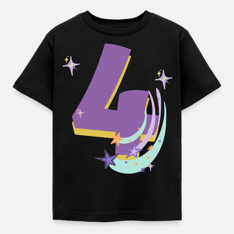 4e anniversaire (Cadeau de 4 ans) - T-shirt Enfant - noir