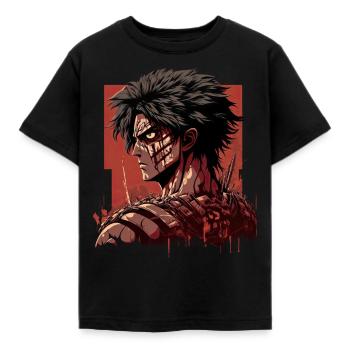 Post-Apocalyptic: The Survival Battle - Kids' T-Shirt - black - Front - AI Model Kid Female (0cm)
