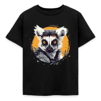 Lemur Prosimian Primate Art for Wildlife & Animal - Kinder T-Shirt - Schwarz - Vorne - AI Model Kid Female (0cm)