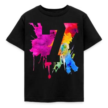 7 JAHRE 7. GEBURTSTAG - Kinder T-Shirt - Schwarz - Vorne - AI Model Kid Female (0cm)