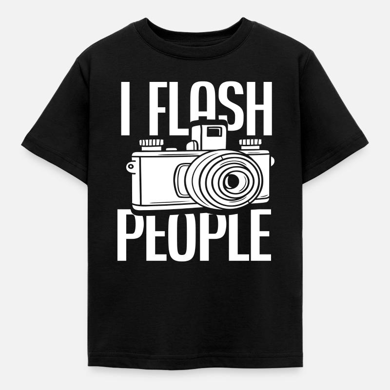 Photograph Blitz - Kinder T-Shirt - Schwarz