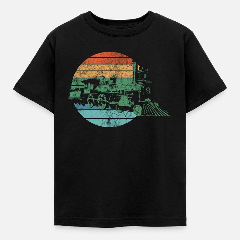 Train Trains Conducteurs de train - T-shirt Enfant - noir