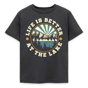 Canoë de sauvetage - T-shirt Enfant - charbon - Devant - AI Model Kid Female (0cm)