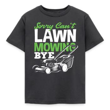 Landscaper Lawn Mowing Bye - Kids' T-Shirt - dark grey - Front - AI Model Kid Female (0cm)