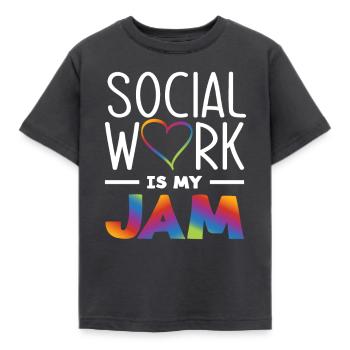 Le travail social, c’est mon truc - T-shirt Enfant - charbon - Devant - AI Model Kid Female (0cm)