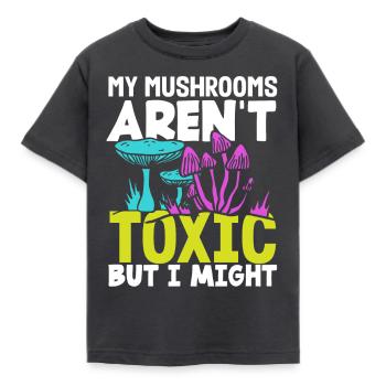 Mes champignons ne sont pas toxiques - T-shirt Enfant - charbon - Devant - AI Model Kid Female (0cm)