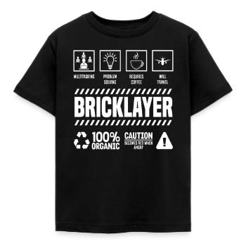 Maurer Multitasking Problem Solver Café - T-shirt Enfant - noir - Devant - AI Model Kid Female (0cm)