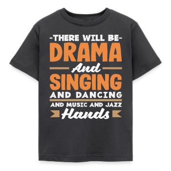 Amateur de musique Drame Musique Danse Jazz - T-shirt Enfant - charbon - Devant - AI Model Kid Female (0cm)