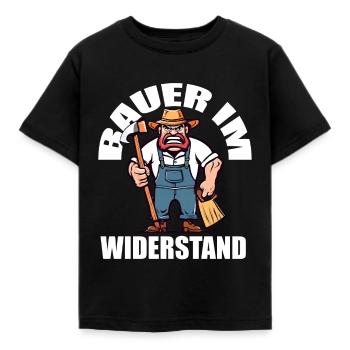 Bauern und Landwirte Demo Protest - Kinder T-Shirt - Schwarz - Vorne - AI Model Kid Female (0cm)