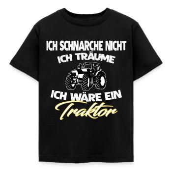 ICH SCHNARCHE NICHT - Kinder T-Shirt - Schwarz - Vorne - AI Model Kid Female (0cm)