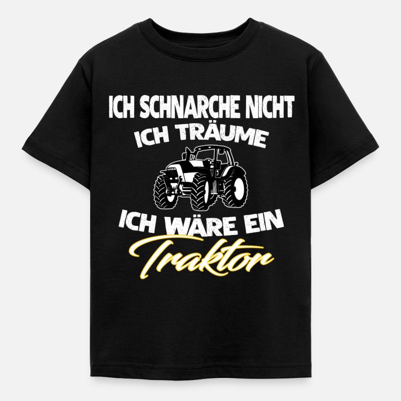 ICH SCHNARCHE NICHT - Kinder T-Shirt - Schwarz