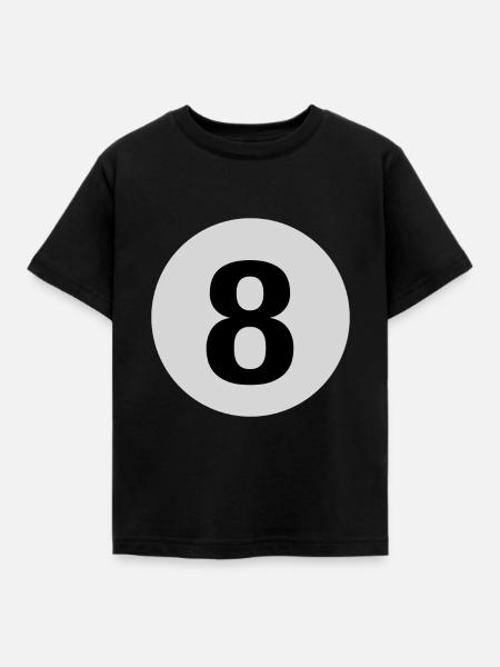 Billiard 8 Ball Pool - Kinder T-Shirt - Schwarz