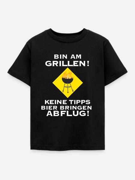 Grillmeister - Kinder T-Shirt - Schwarz
