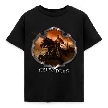 Crusades.3 - Kids' T-Shirt - black - Front - AI Model Kid Female (0cm)