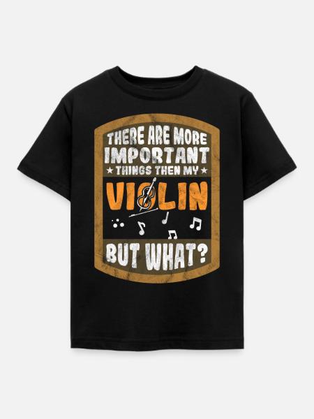 Violinist Orchester - Kinder T-Shirt - Schwarz