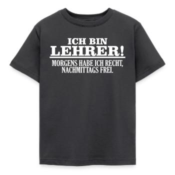 Ich bin Lehrer - Kinder T-Shirt - Dunkelgrau - Vorne - AI Model Kid Female (0cm)