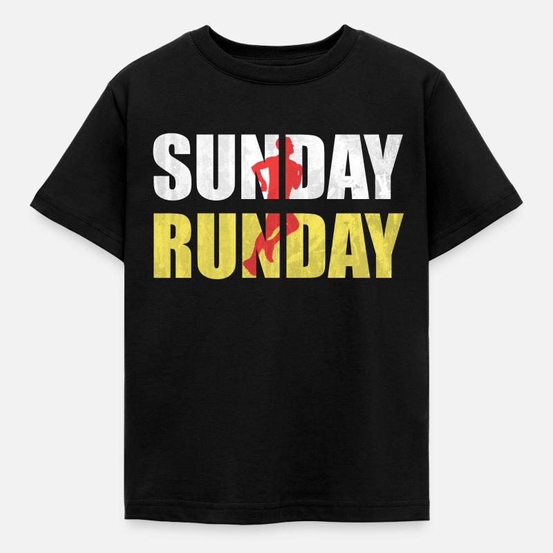Mens Sunday Runday design | Regali runner per uomini - Maglietta per bambini - nero
