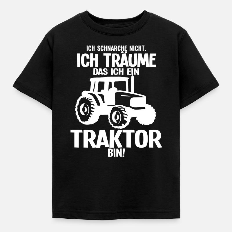 Ich Träume Das Ich Ein Traktor Bin - Kinder T-Shirt - Schwarz