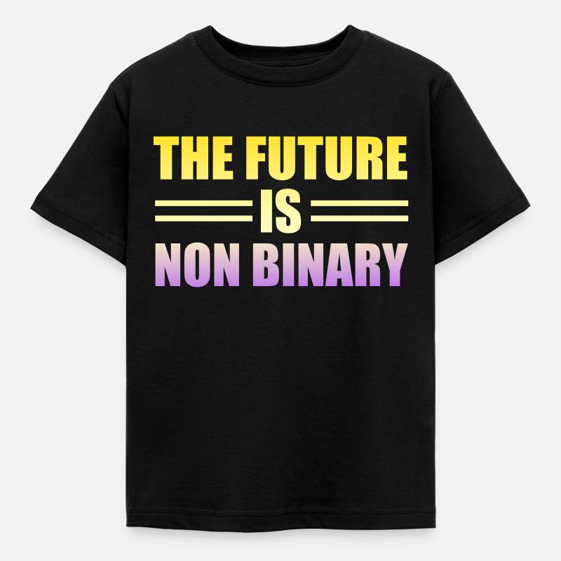 Nonbinary Pride design - Kids' T-Shirt - black