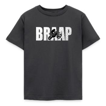 Conception de motocross Braap Brap pour hommes et femmes - T-shirt Enfant - charbon - Devant - AI Model Kid Female (0cm)