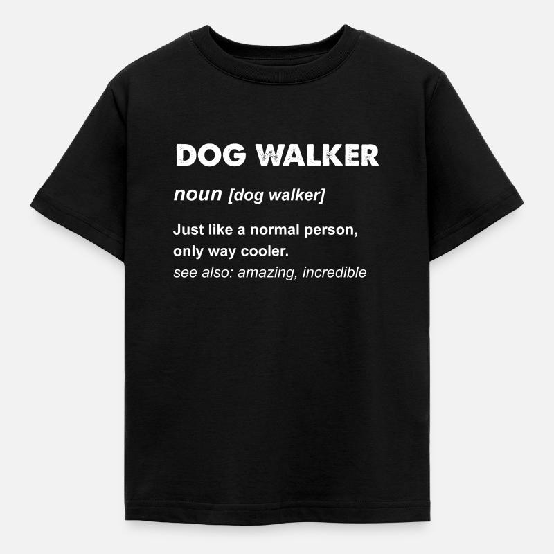 Dog walker Gift design - Kids' T-Shirt - black