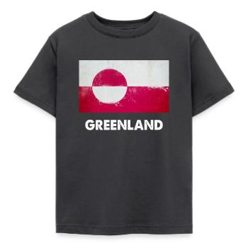Grönland Flagge Design | Greenlander Design - Kinder T-Shirt - Dunkelgrau - Vorne - AI Model Kid Female (0cm)