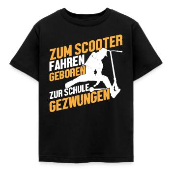 Cooles Stunt Scooter Tretroller Skater Geschenk - Kinder T-Shirt - Schwarz - Vorne - AI Model Kid Female (0cm)