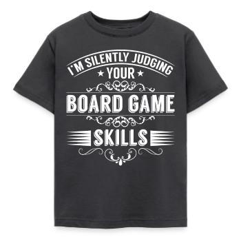 Brettspiel Nerd Geschenke Board Games - Kinder T-Shirt - Dunkelgrau - Vorne - AI Model Kid Female (0cm)