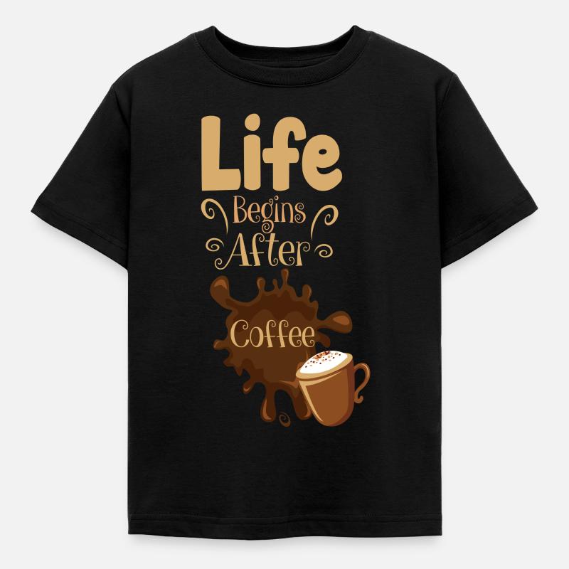 Cafetière Caféine emploi Café Café Grain de café Café - T-shirt Enfant - noir