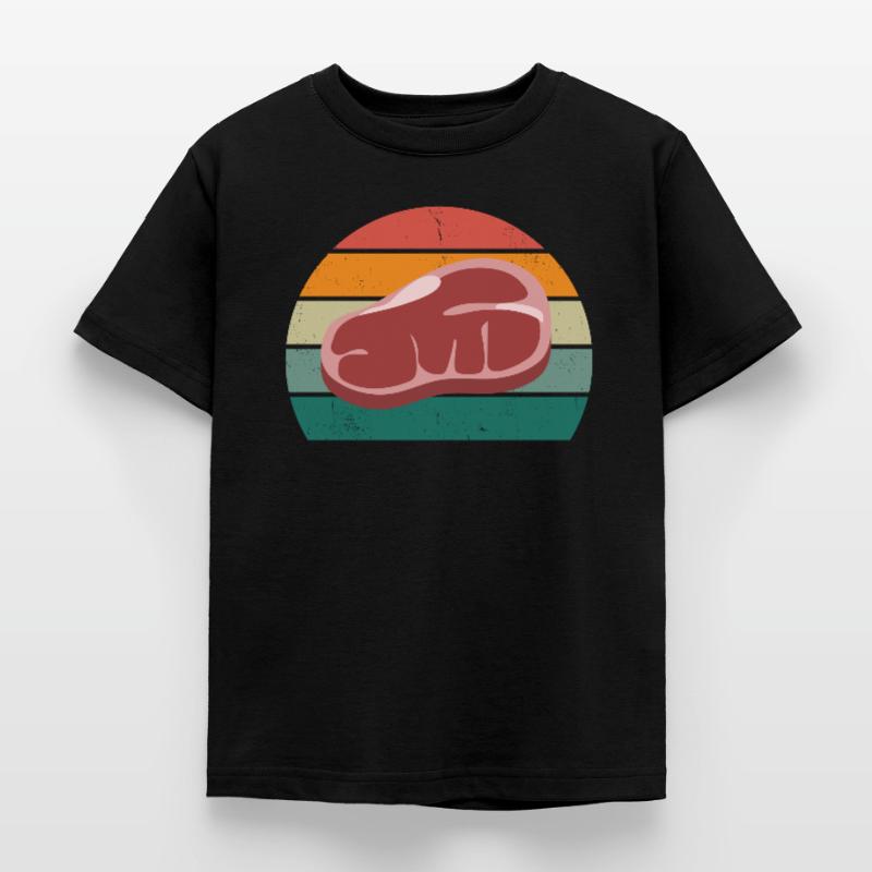 Metzger Fleischer Wurst rind Fleischerei Fleisch Kinder T-Shirt