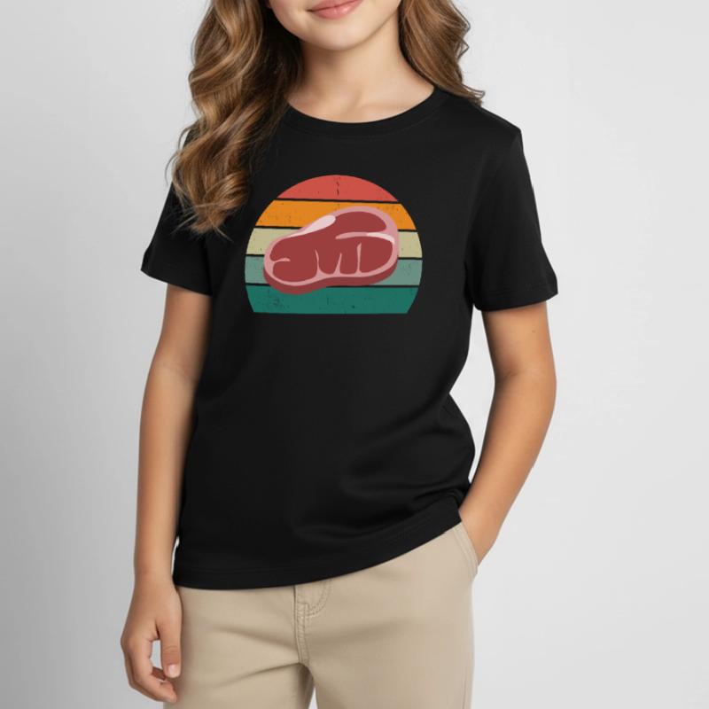 Metzger Fleischer Wurst rind Fleischerei Fleisch Kinder T-Shirt