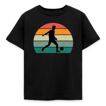 footballer ball player player player football - Kids' T-Shirt - black - Front - AI Model Kid Female (0cm)