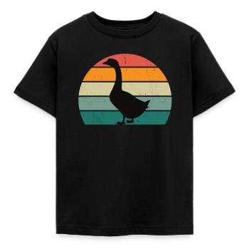 Gänse Vogel Weihnachtsgans Fliegen Vögel Gans - Kinder T-Shirt - Schwarz - Vorne - AI Model Kid Female (0cm)