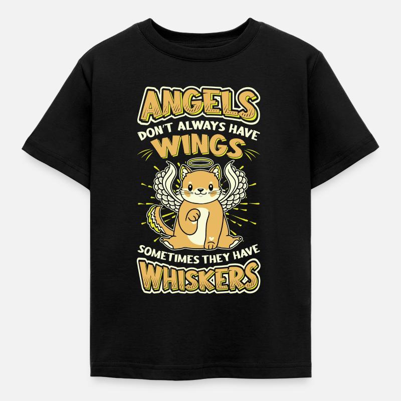 Angels Don't Always Have Wings. - Kinder T-Shirt - Schwarz