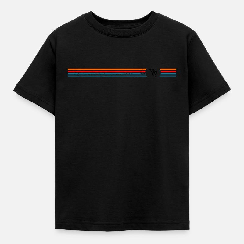 Snake Retro Reptile Python Idée cadeau - T-shirt Enfant - noir
