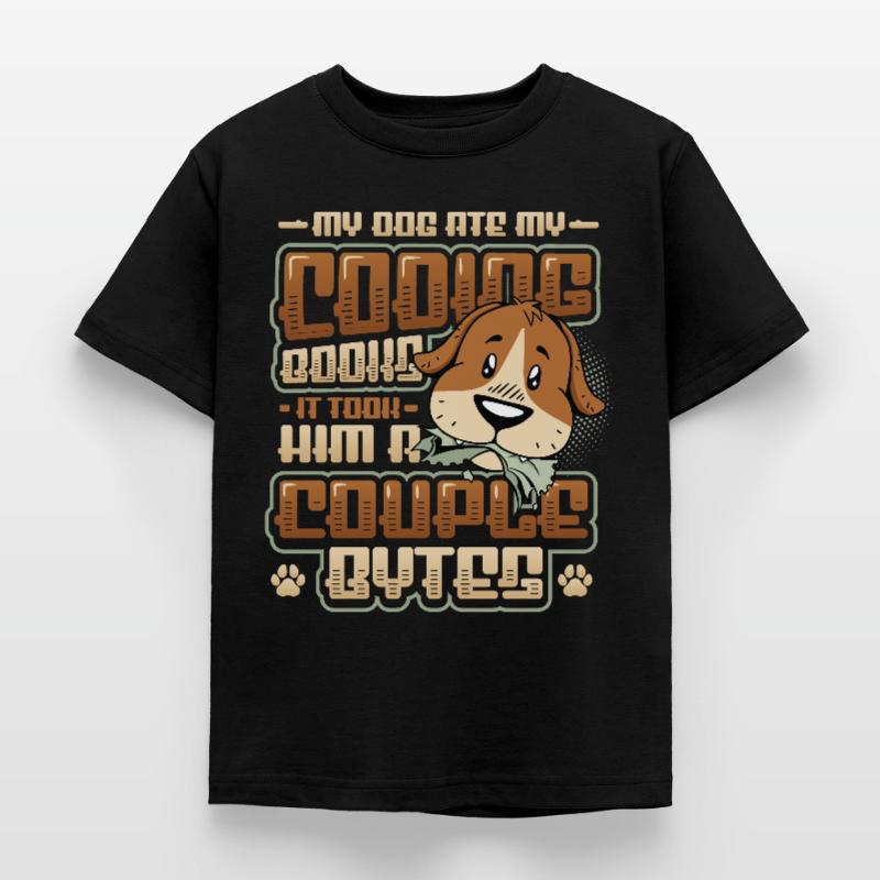 Hund Bytes Code Computer Witz Programmierung Kinder T-Shirt