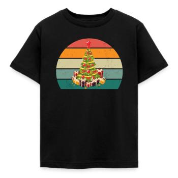 weihnachtsmann heilige nacht stille weihnachten - Kinder T-Shirt - Schwarz - Vorne - AI Model Kid Female (0cm)