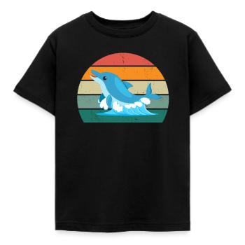 Baleines Cétacés Mammifères Mammifères marins Baleines - T-shirt Enfant - noir - Devant - AI Model Kid Female (0cm)