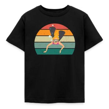 Plongeur Plongée Plongée Oxygène Plongée - T-shirt Enfant - noir - Devant - AI Model Kid Female (0cm)