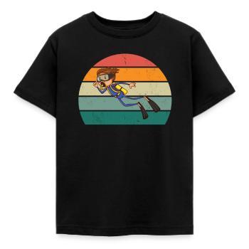 Plongeur Plongée Plongée Oxygène Plongée - T-shirt Enfant - noir - Devant - AI Model Kid Female (0cm)