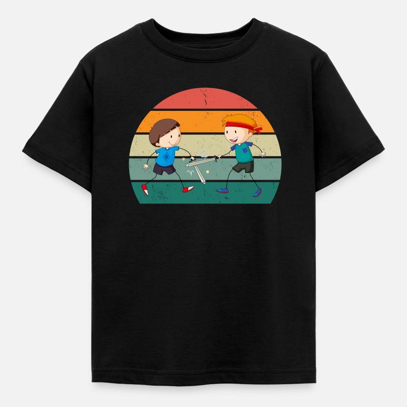 Épée de combat Épée Lame Lance Sabre Dagger - T-shirt Enfant - noir