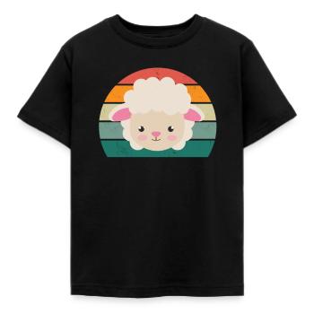 Sheep Flock of sheep Goats Goats Lamb Sheep wool - Kids' T-Shirt - black - Front - AI Model Kid Female (0cm)