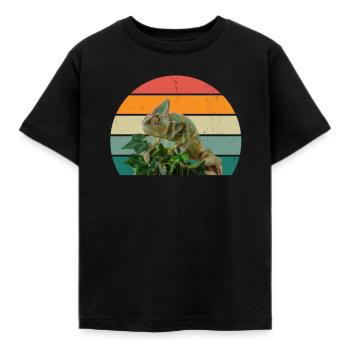 Lézard Lézards Écailles à sang froid Reptiles - T-shirt Enfant - noir - Devant - AI Model Kid Female (0cm)