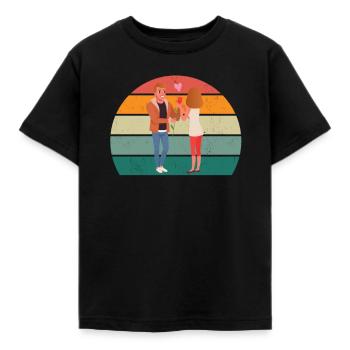 Mariage Mariage Petit ami Petite amie Mariage Amour - T-shirt Enfant - noir - Devant - AI Model Kid Female (0cm)