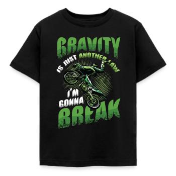 Schwerkraft, Ein Weiteres Gesetz - Kinder T-Shirt - Schwarz - Vorne - AI Model Kid Female (0cm)